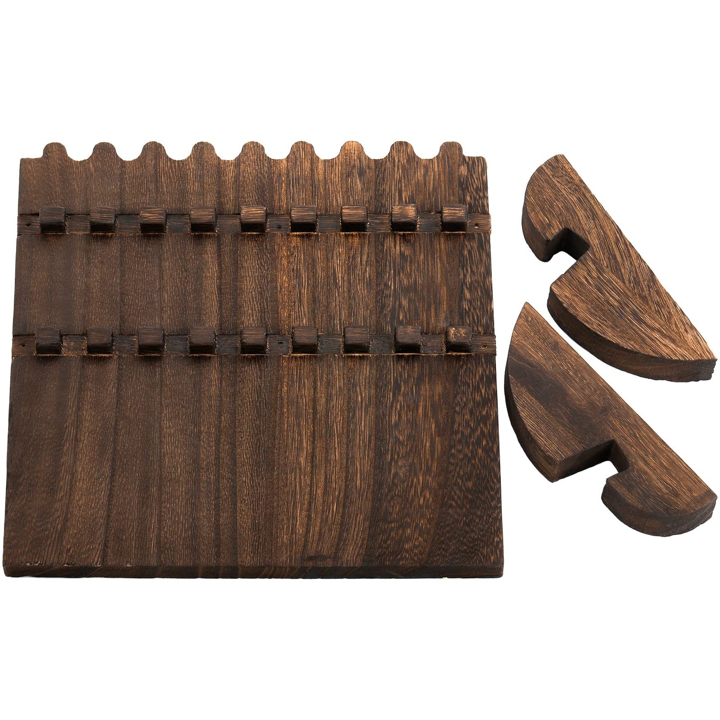 ZOOFOX Set of 2 Wood Necklace Display Stand for Selling, Freestanding Jewelry Easel Display Stand for 16 Necklaces