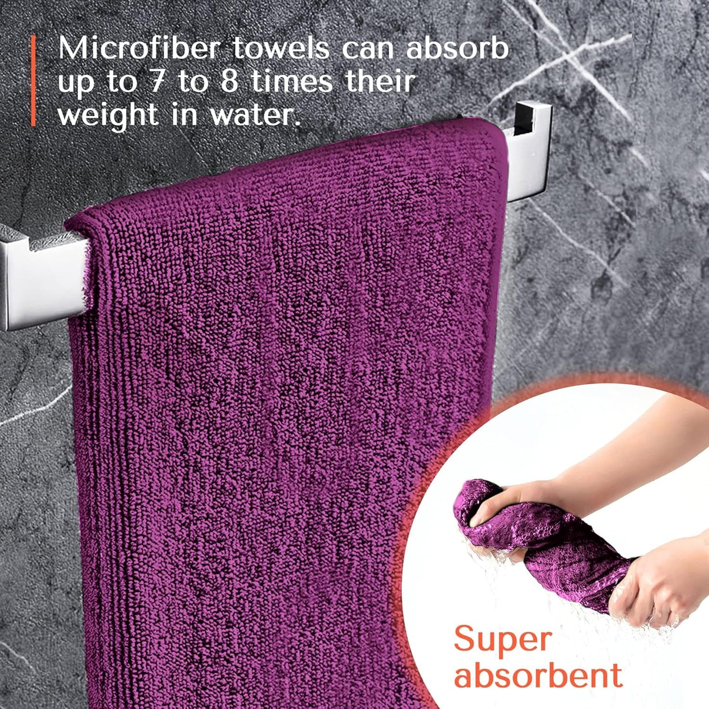 TASALON Microfiber Hair Towel for Salon, 10 Piece Towel Set