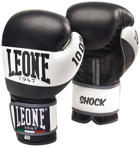 LEONE 1947, Shock Boxing Gloves, Unisex Adult, Black, 12 OZ, GN047
