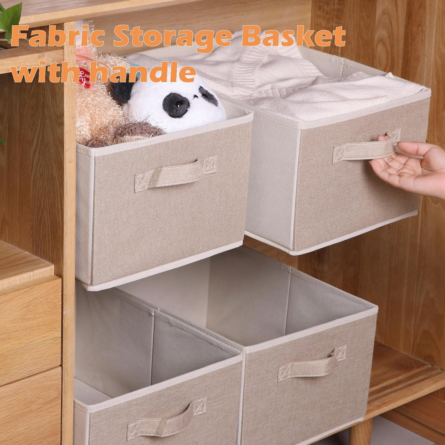 4 PCS Clothes Drawer Organisers Fabric Storage Box for Wardrobe Clothes Toy