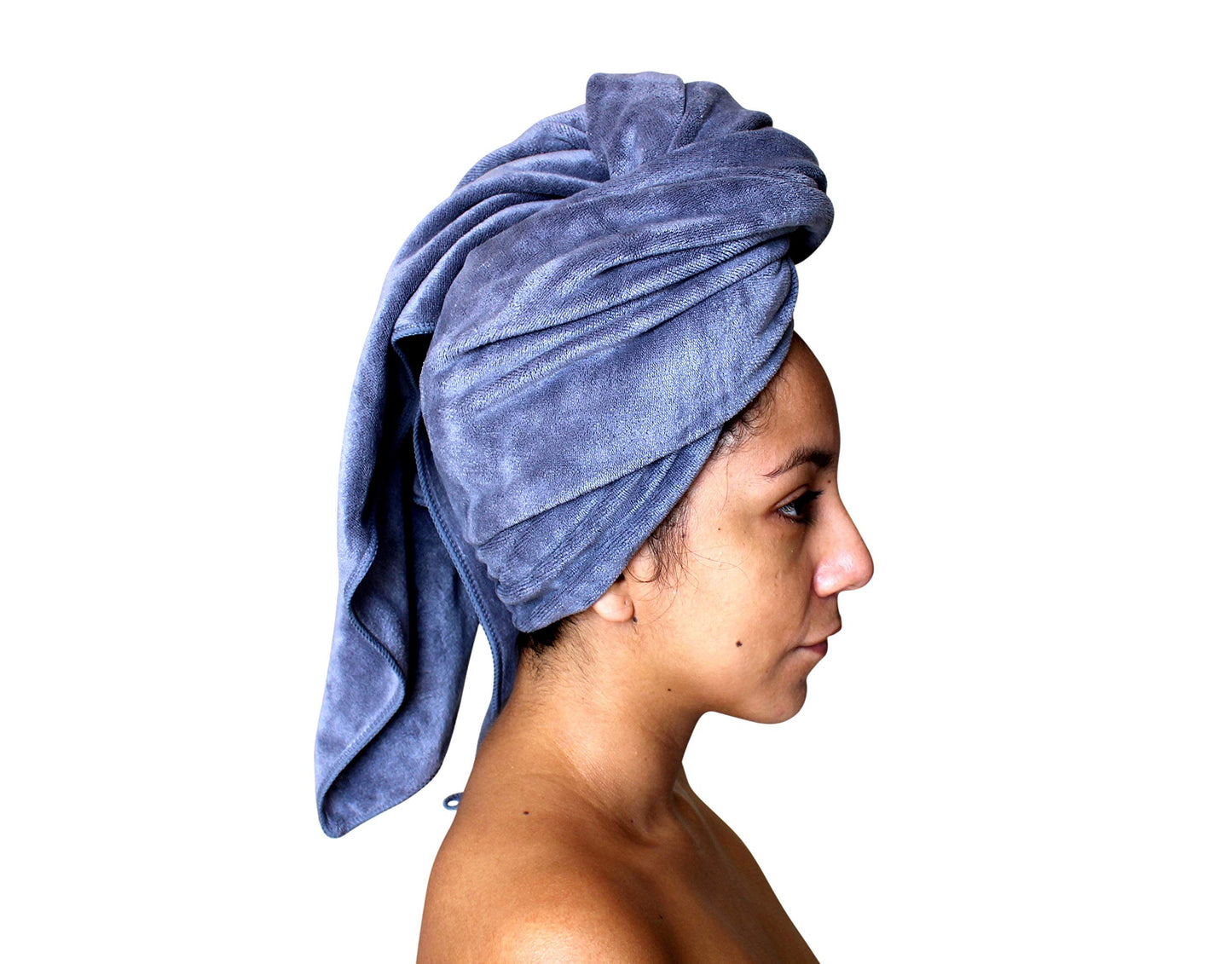 Immaculate Textiles XL Premium Microfibre Hair Drying Towel/Turban/Wrap - 130x65cm (51x25in) - 400GSM : Super Soft, Extra Long