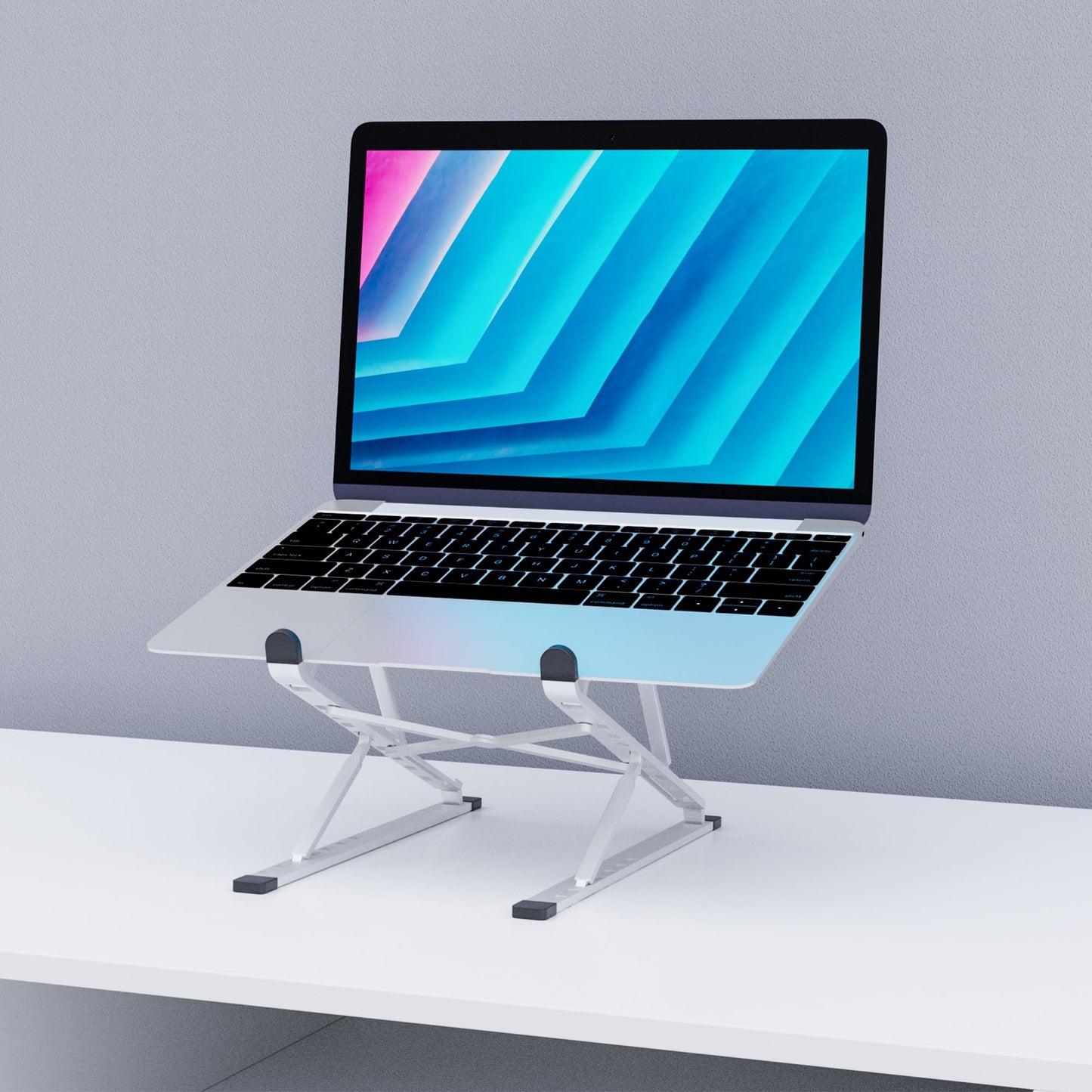 Desire2 Foldable X Plus, Height-Adjustable Notebook and Computer Stand, Aluminium Alloy Stand, Stylish Home Office Accessory, Tablet and Laptop Holder