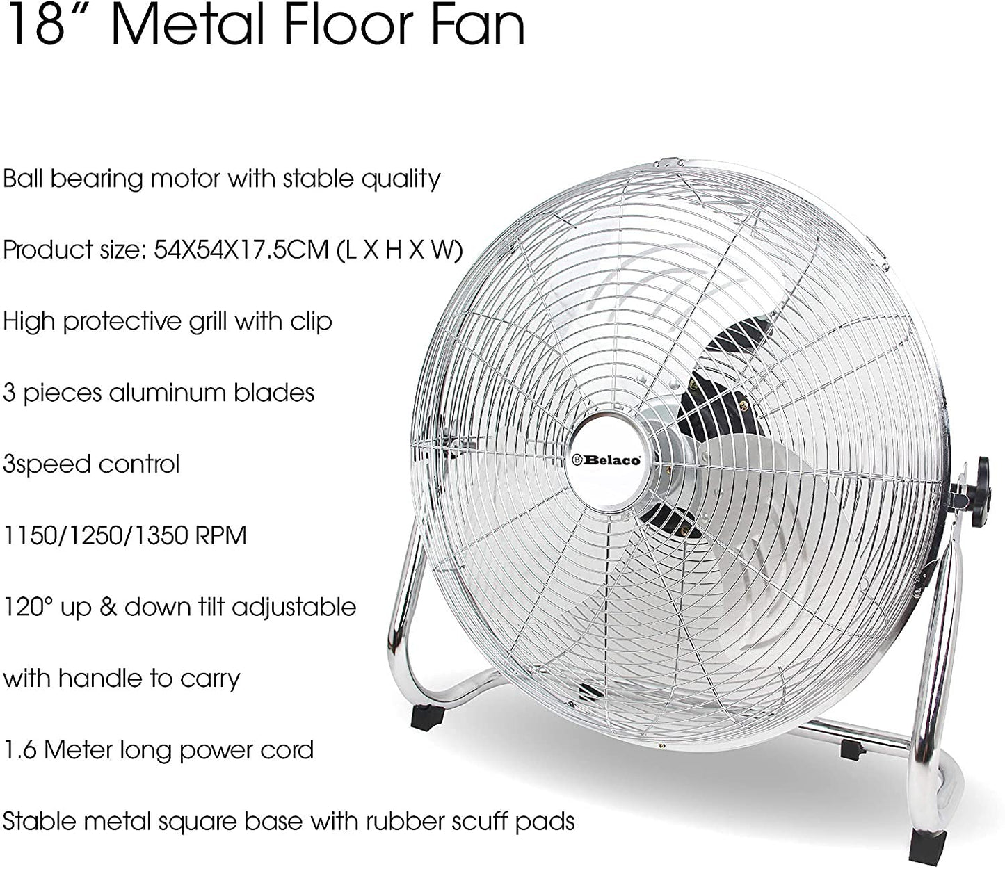 Belaco 18inch floor fan