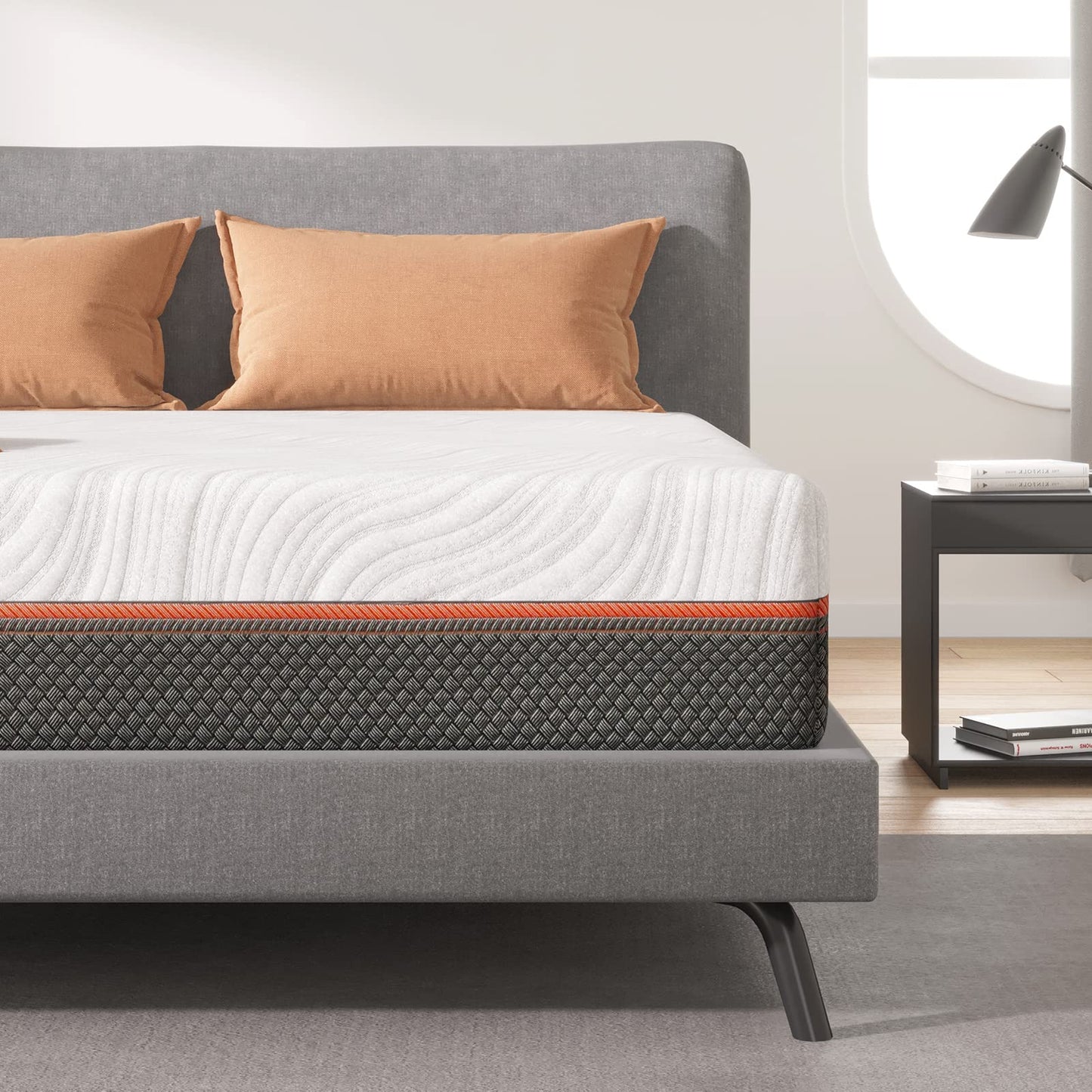Sweetnight King Mattress 5ft Hybrid Mattress, 8” Thick Spring Mattress with Gel Memory Foam & Pocket Innerspring for Cool Sleep & Edge Support