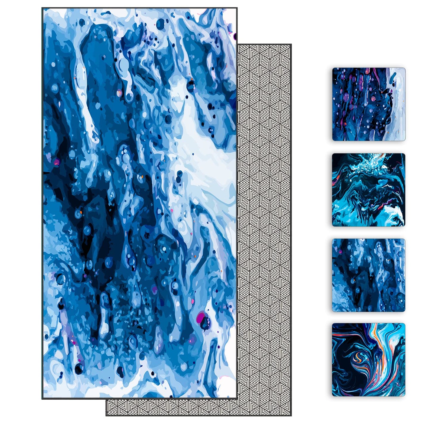 DARCHEN Microfiber Beach Towels Oversize Quick Dry Towel[1 or 4 Pack] Travel Swimming (A [1 Pack] - Dusk on Beach, Large - 160 x 80 CM)