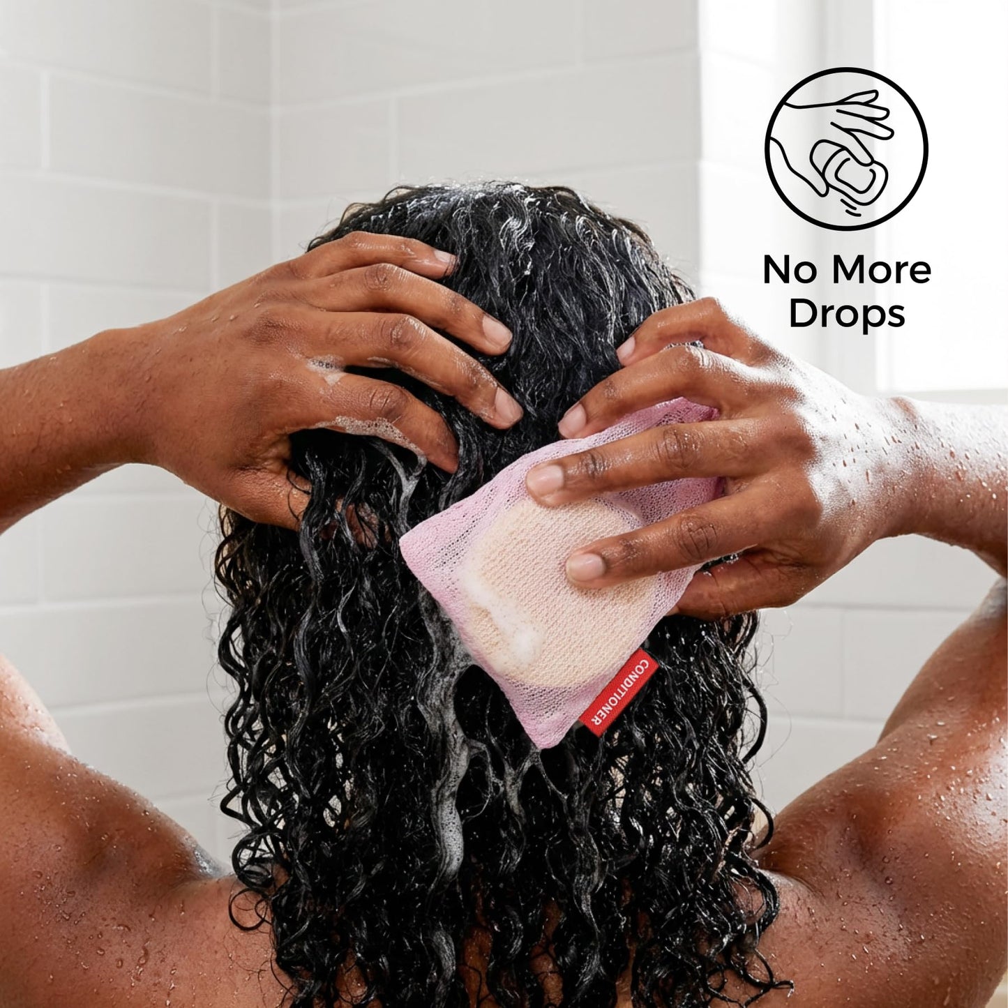 ZOMCHI Mesh Soap Bags for Shower, Body & Shampoo Bars, 3 Pack, Pink