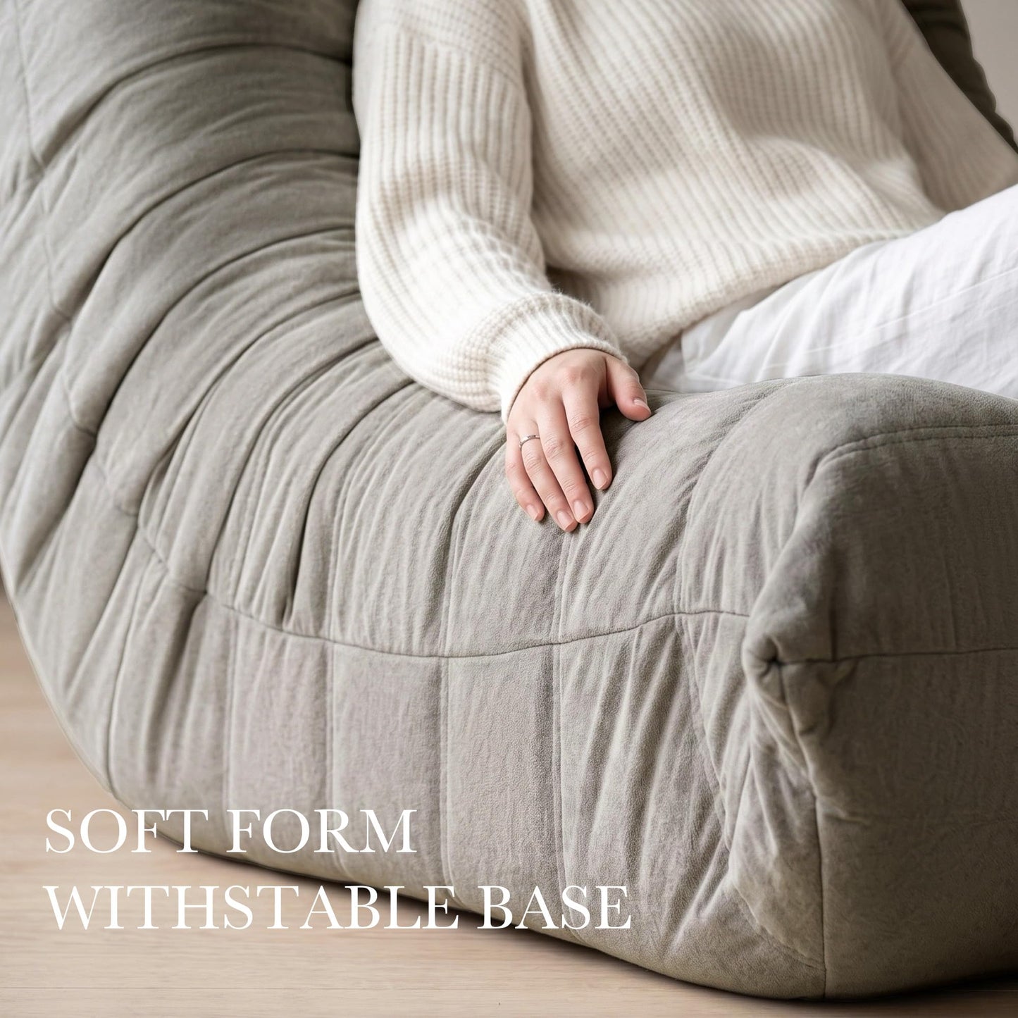 XH.Easy Go Bean Bag Chair for Adults, Togo Lounge Chair with Memory Foam Filling, Giant Bean Bag Sofa, Boneless Floor Chair for Living Room