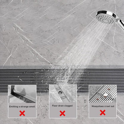 Kaizuca Shower Hair Strainer 100mm x 10m, Self-Adhesive Shower Drain Strainer, Disposable Mesh Hair Catcher with Plastic Scraper