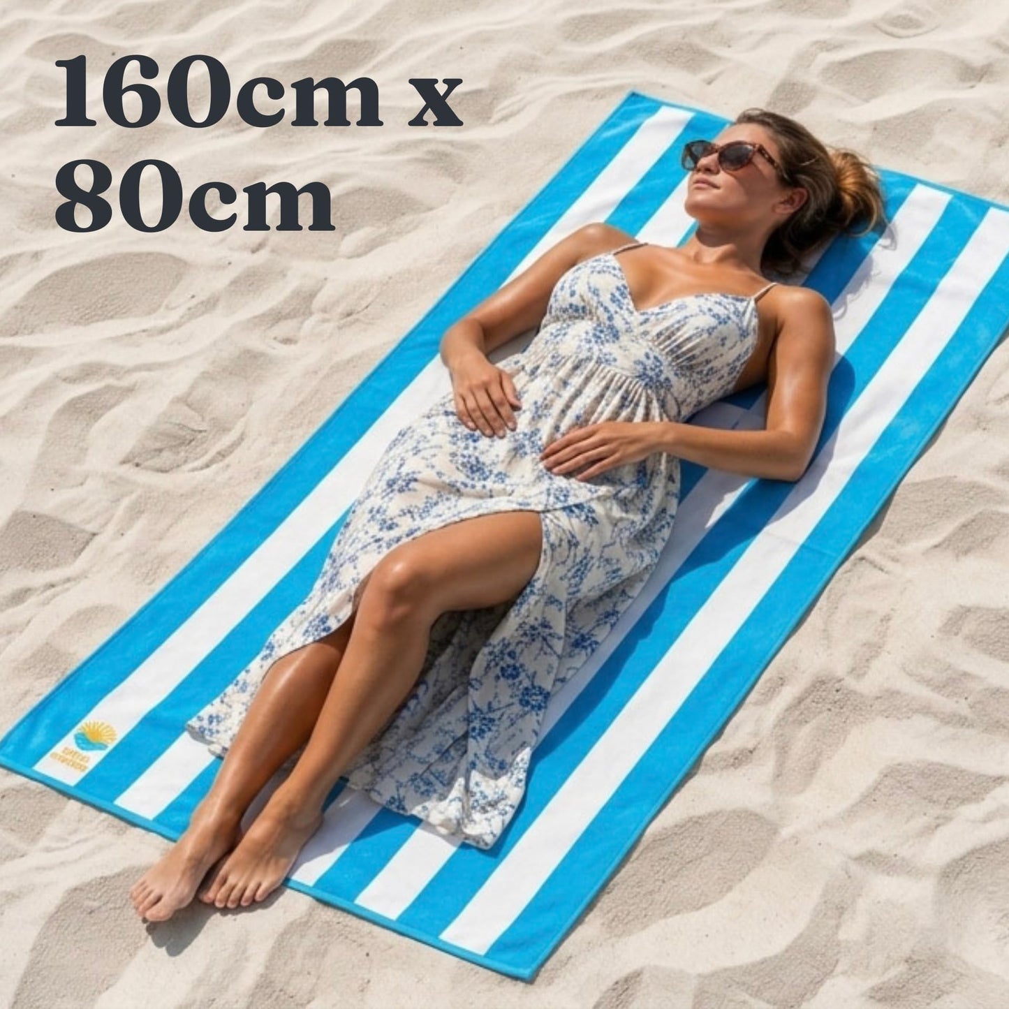 Beach Master Large Microfibre Beach Towel for Adults – Quick Dry & Sand Free Lightweight Travel Towel with Carry Bag, 160 x 80cm – Pink Stripe