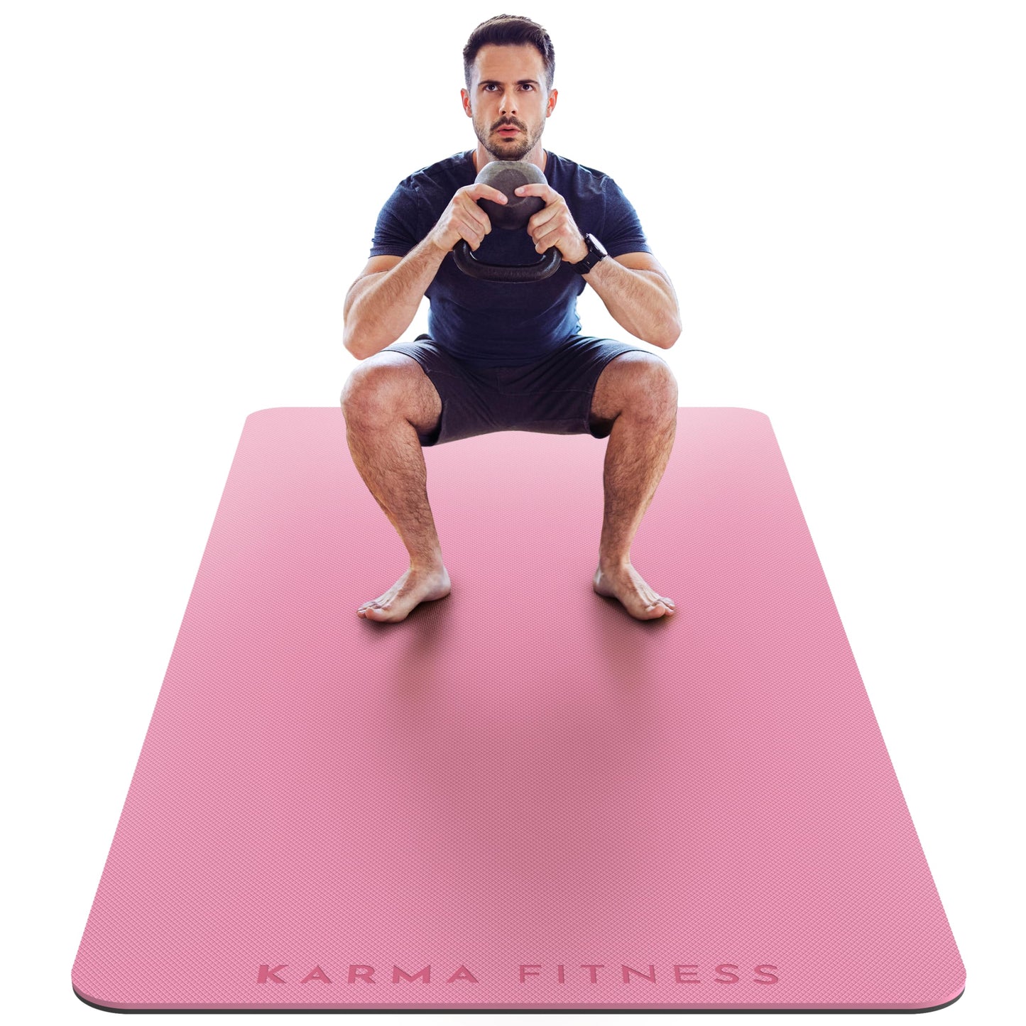 Large Exercise Mat  Extra Wide & Extra Thick Yoga Mat (183cm x 80cm x 10mm), TPE Fitness Mat with Free Carry Straps, Perfect for HiiT Home Workouts &
