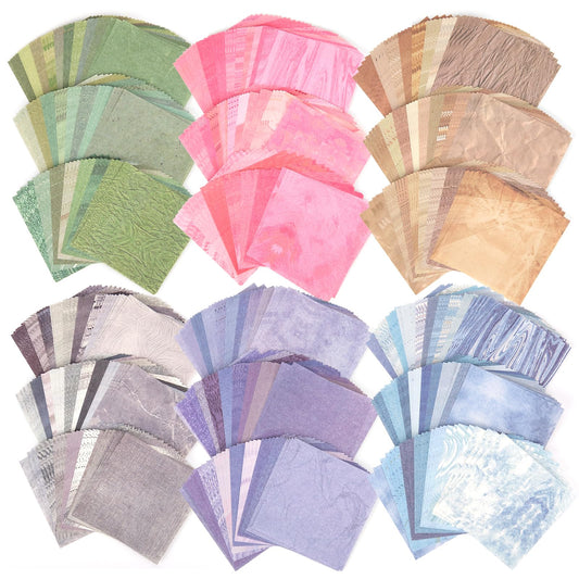 Meetory 600 Sheets Scrapbook Paper - Vintage Scrapbook Supplies Decorative Scrapbooking Journaling Accessories Kit for DIY