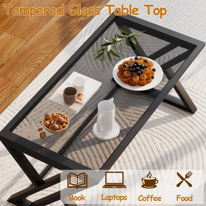 Coffee Table, Living Room Table, Center Tea Table, Glass Coffee Table
