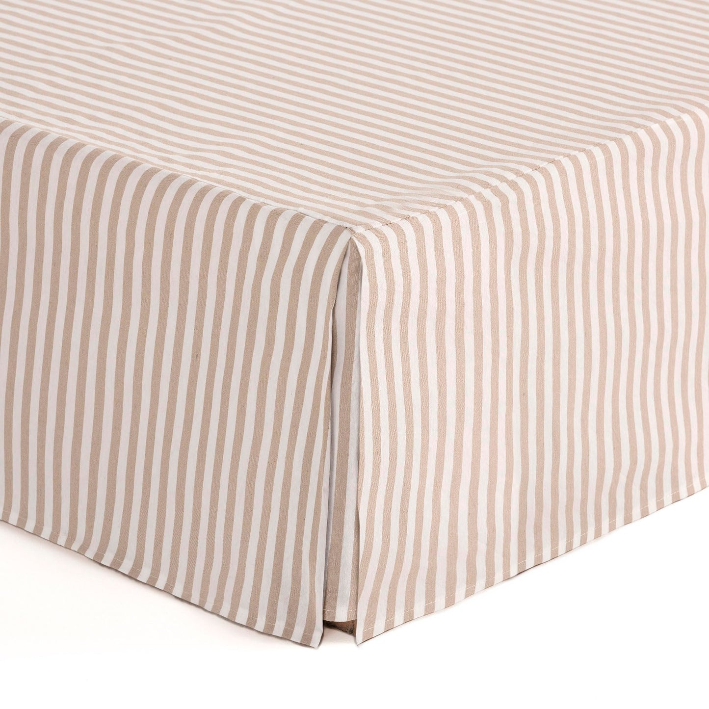 Bed Cover 120 x 190/200 cm Bed Base Cover 120 cm – Beige Stripes