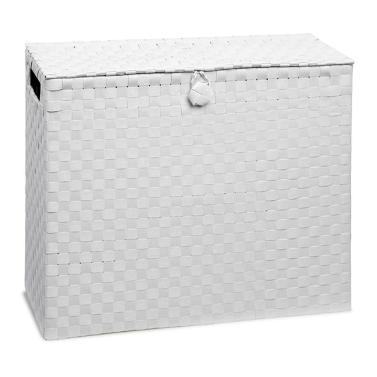 Toilet Roll Holder Bathroom Multipurpose Storage Unit Polypropylene Woven on Metal frame, Ideal Addition to Bathroom or Toilets by Arpan (White)