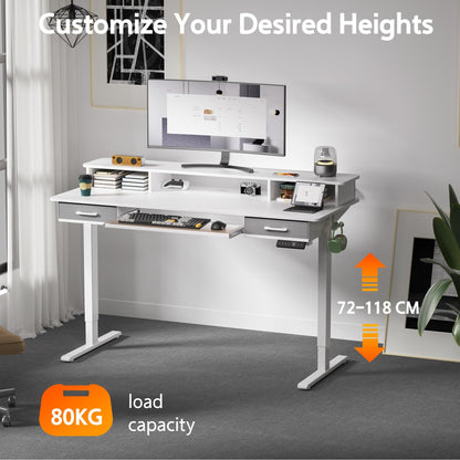 WALKINGDESK Electric Standing Desk with Keyboard Tray, 160 x 60 cm