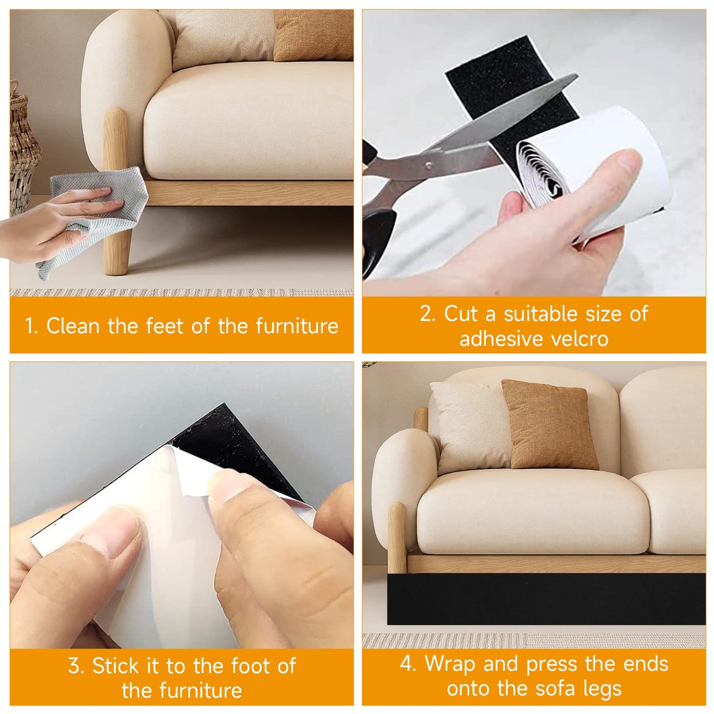 GAESHOW 6M Toy Blockers for Under Sofa, Under Bed Blocker for Pets, Adjustable Gap Bumper Under Sofa Bed Blocker