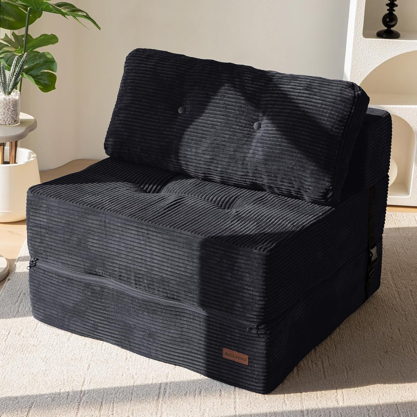 MAXYOYO Folding Sofa Bed, Convertible Sofa Bed with High-Density Support Foam, Portable 4 in 1 Fold Out Chair to Floor Lounger
