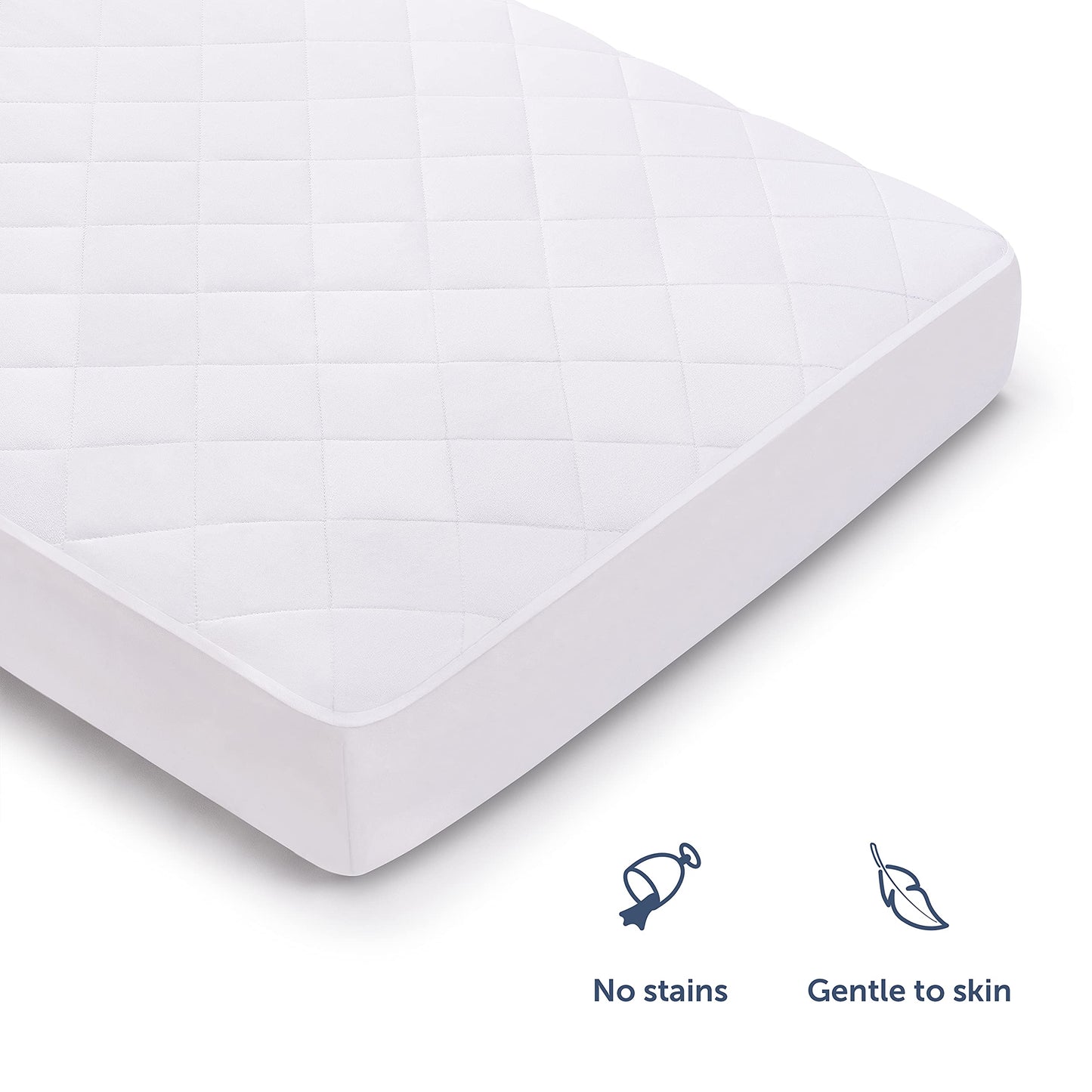Blumtal QUILTED Mattress Protector DOUBLE SIZE - Super Soft Padding, Extra Deep Mattress Protector, Protection against Bed Bugs - 135 x 190 x 40 cm