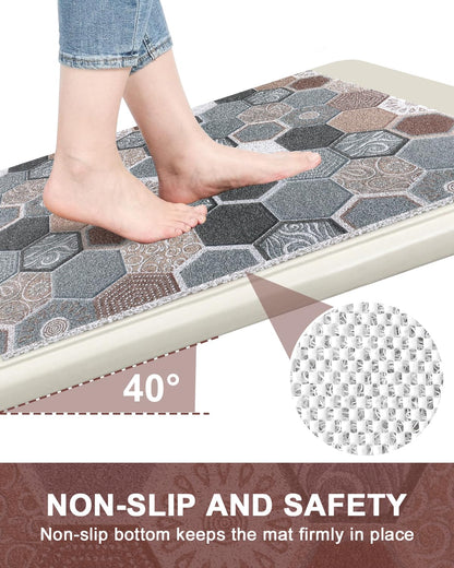 Extra Large Shower Mat Non Slip Anti Mould for Elderly: 80x120cm Quick Drain Loofah Shower Mats for Inside Shower