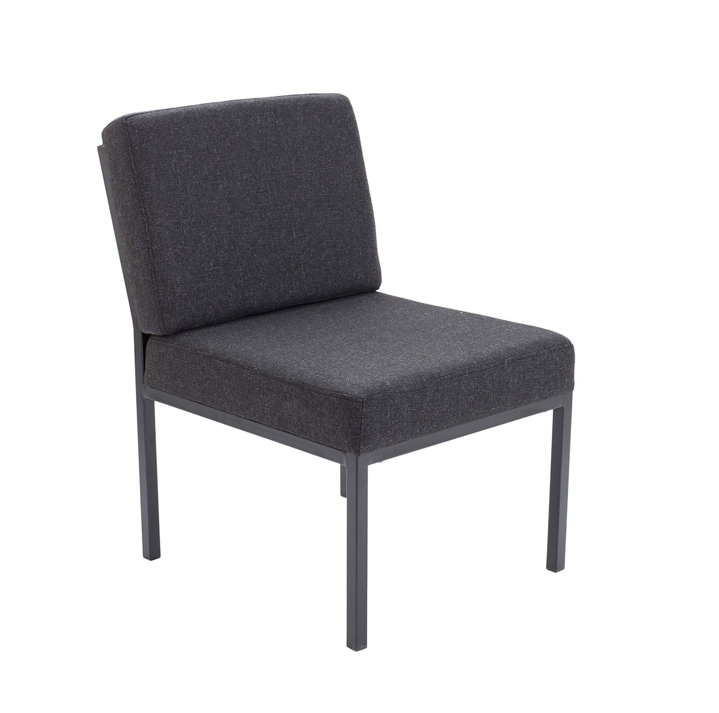 Office Essentials Unit Reception Chair - Charcoal