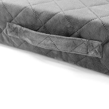 Homemate Tru-Boost Orthopaedic Support Armchair Booster Cushion Seat Chair Riser 45 x 45 x 10cm Washable Soft Quilted Velvet Feel Zipped Cover