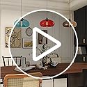 HJXDtech Pendant Light with 28cm Glass Lampsahde, Industrial Vintage Loft Bar E27 Ceiling Hanging Lamp for Kitchen, Dining &Living Room (Turquoise)