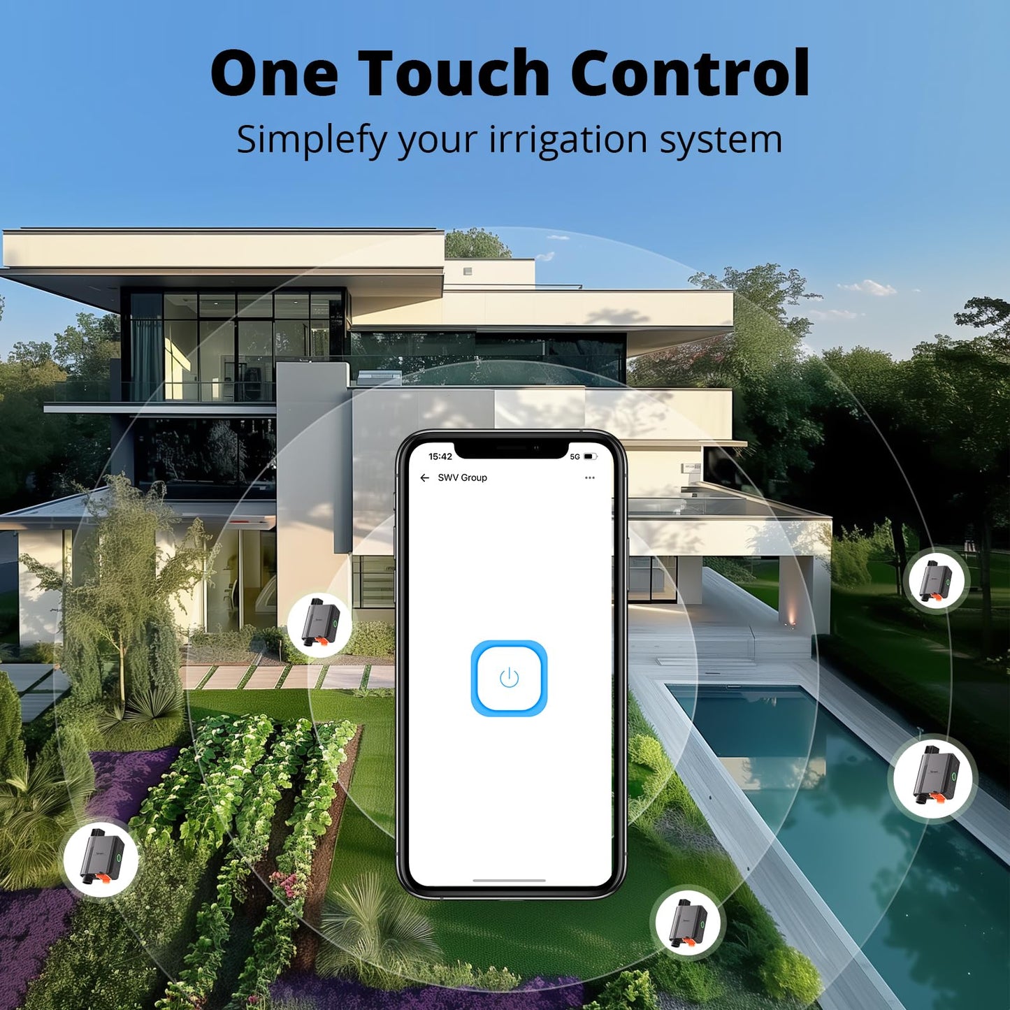 SONOFF Smart Irrigation Timer, Irrigation Water Timer for Garden, Zigbee 3.0 Sprinkler Timer, Water Valve work with Alexa, Google Home, Needs Zigbee