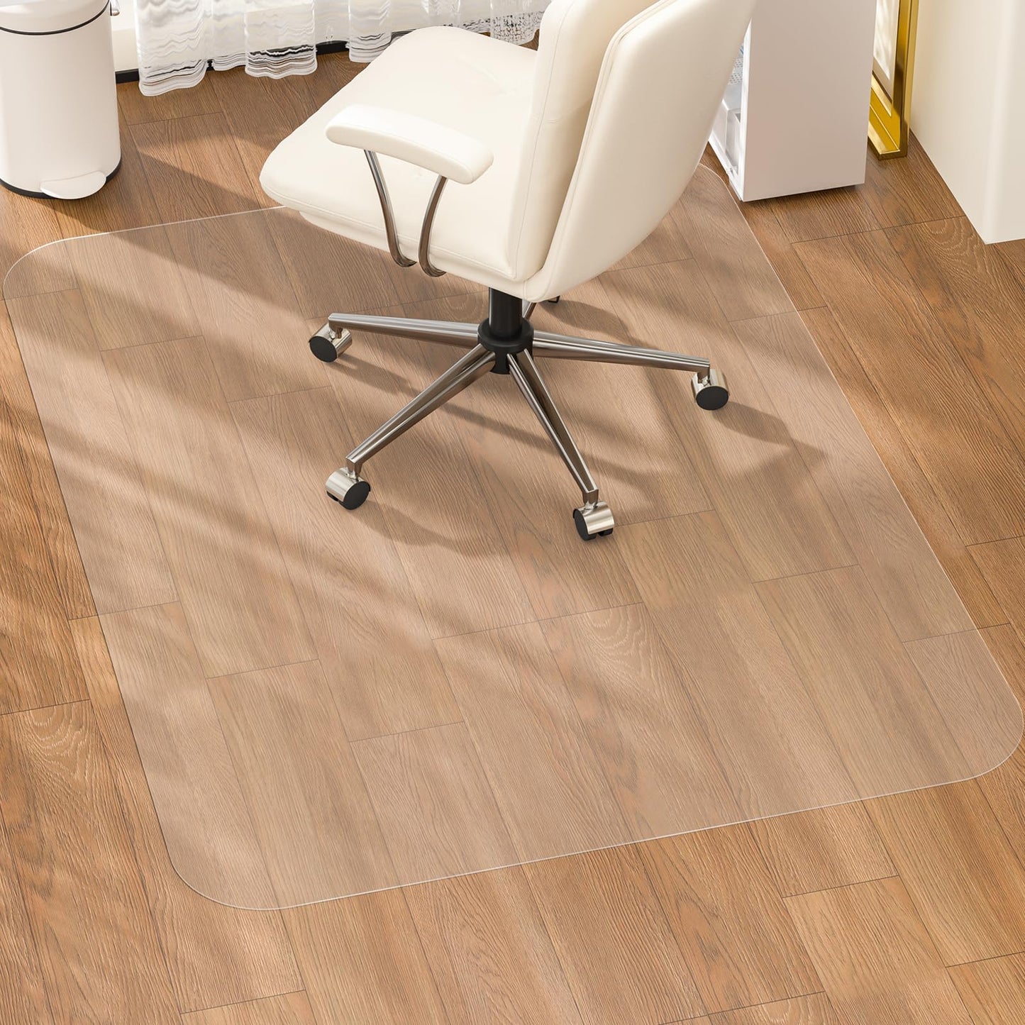 MESHDO Office Chair Mat for Hardwood Floor, 90 X 120 X 0.17cm Desk Chair Mat for Hard Floors, PVC Clear Floor Protector for Home and Office Floor Mat