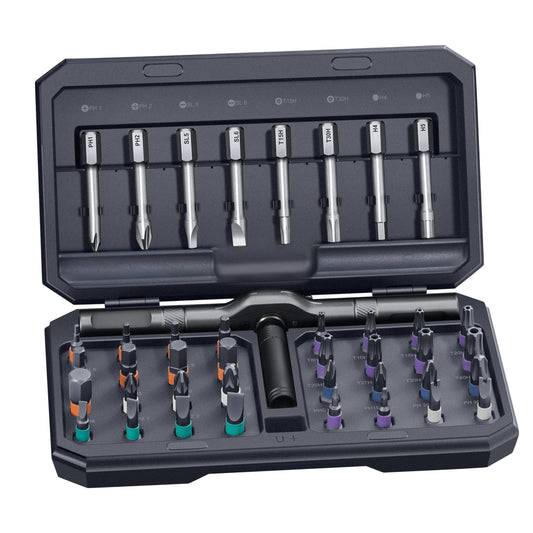 42 in 1 Magnetic Screwdriver, Screwdriver Set, Multi Bit Ratcheting Screw Driver Set with Storage Case Repair Tool Kit for Computer, Eyeglass,
