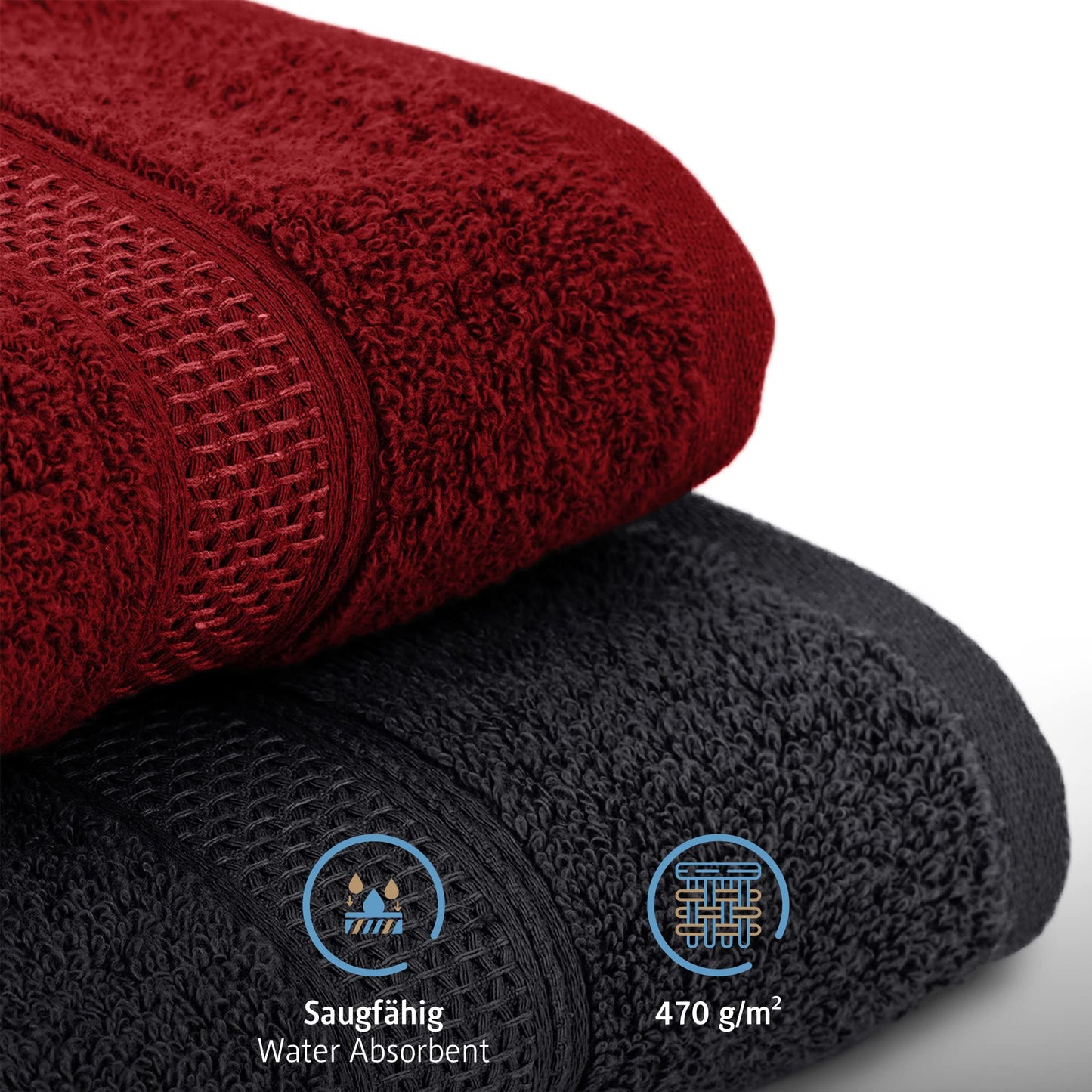 Komfortec Set of 4 Bath Towels 70 x 140 cm