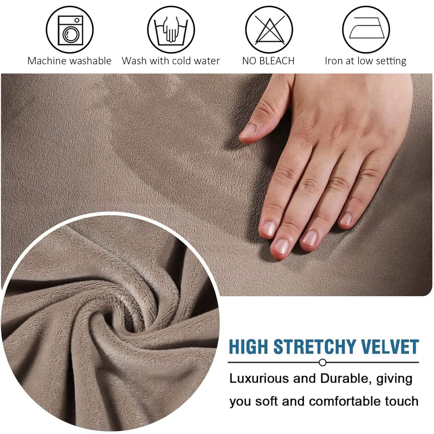YushengTai Velvet Office Chair Cover, Stretch Office Chair Cover for Gaming Chair, Computer, Swivel Chair Cover with Armrests, Elastic