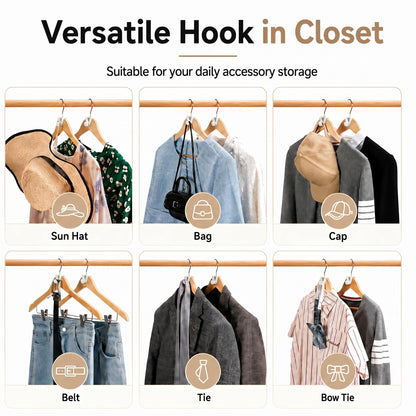 HOUSE DAY Space Saving Hangers 20 Pack, Smart Hangers for Clothes, White