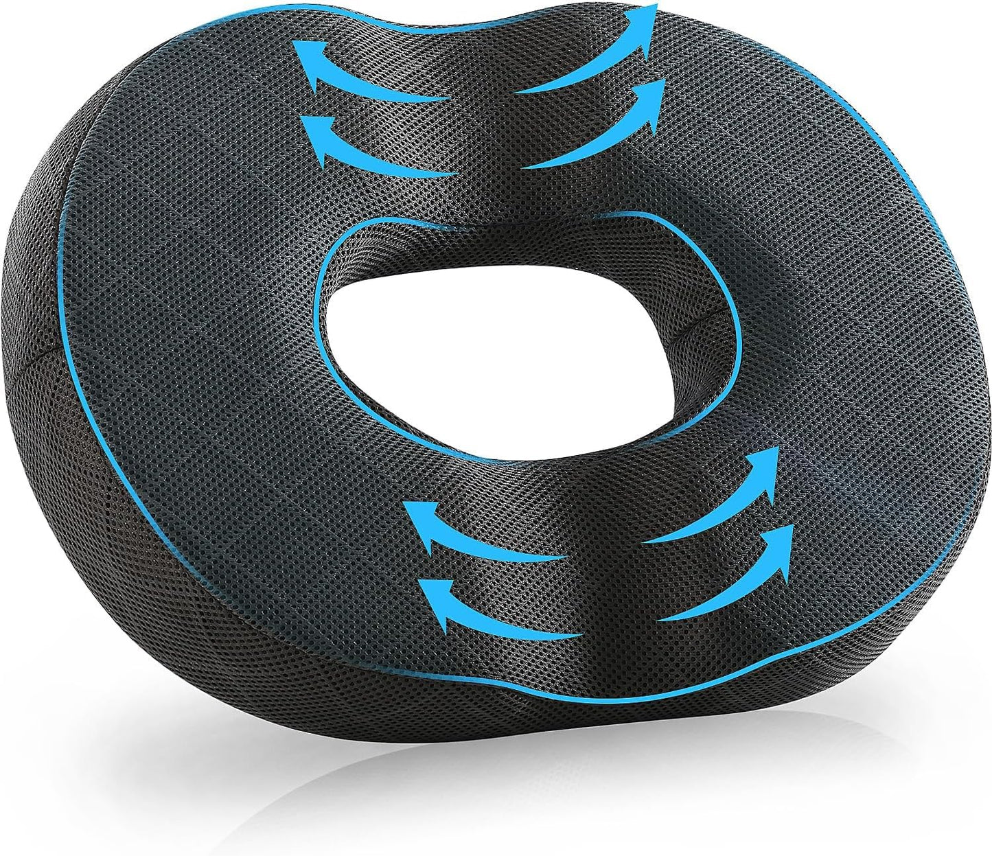SKYNY Gel Donut Cushion for Hemorrhoids, Coccyx & Tailbone Pain Relief Donut Pillow– Orthopedic Memory Foam Ring Seat Cushion for Office Chair