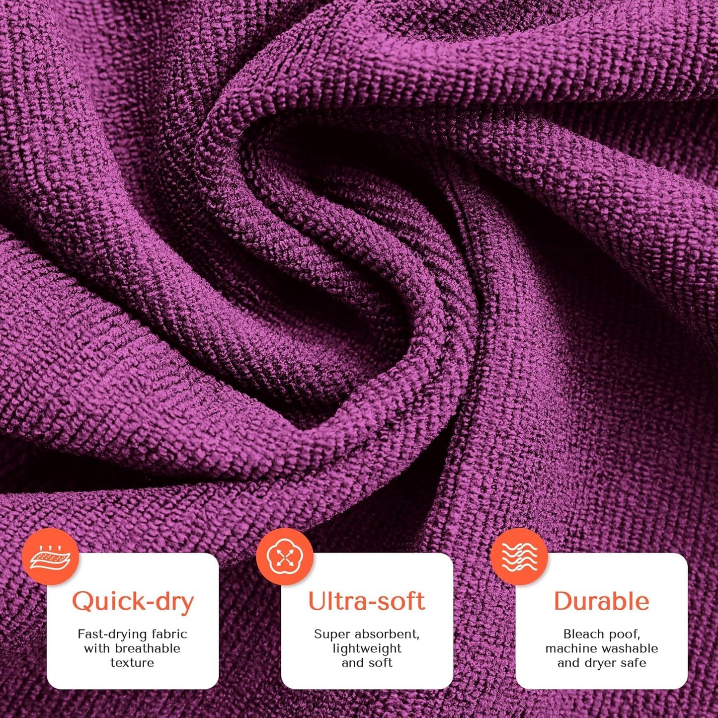 TASALON Microfiber Hair Towel for Salon, 10 Piece Towel Set
