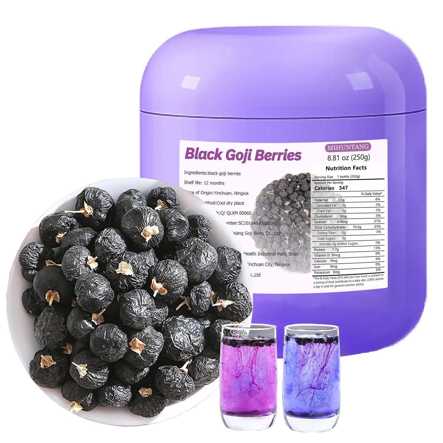 Black Goji Tea 250g - Wolfberry Lycium Barbarum Medlar With Dried Berries ???250g