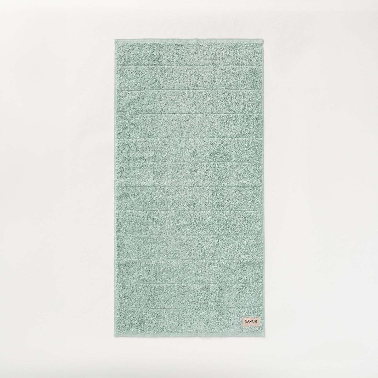 GAMUSI Complete Set of Bath Towels 3 Pieces 100% Cotton - 30x50cm, 50x100cm, 100x150cm, 600g/m2, Aqua.