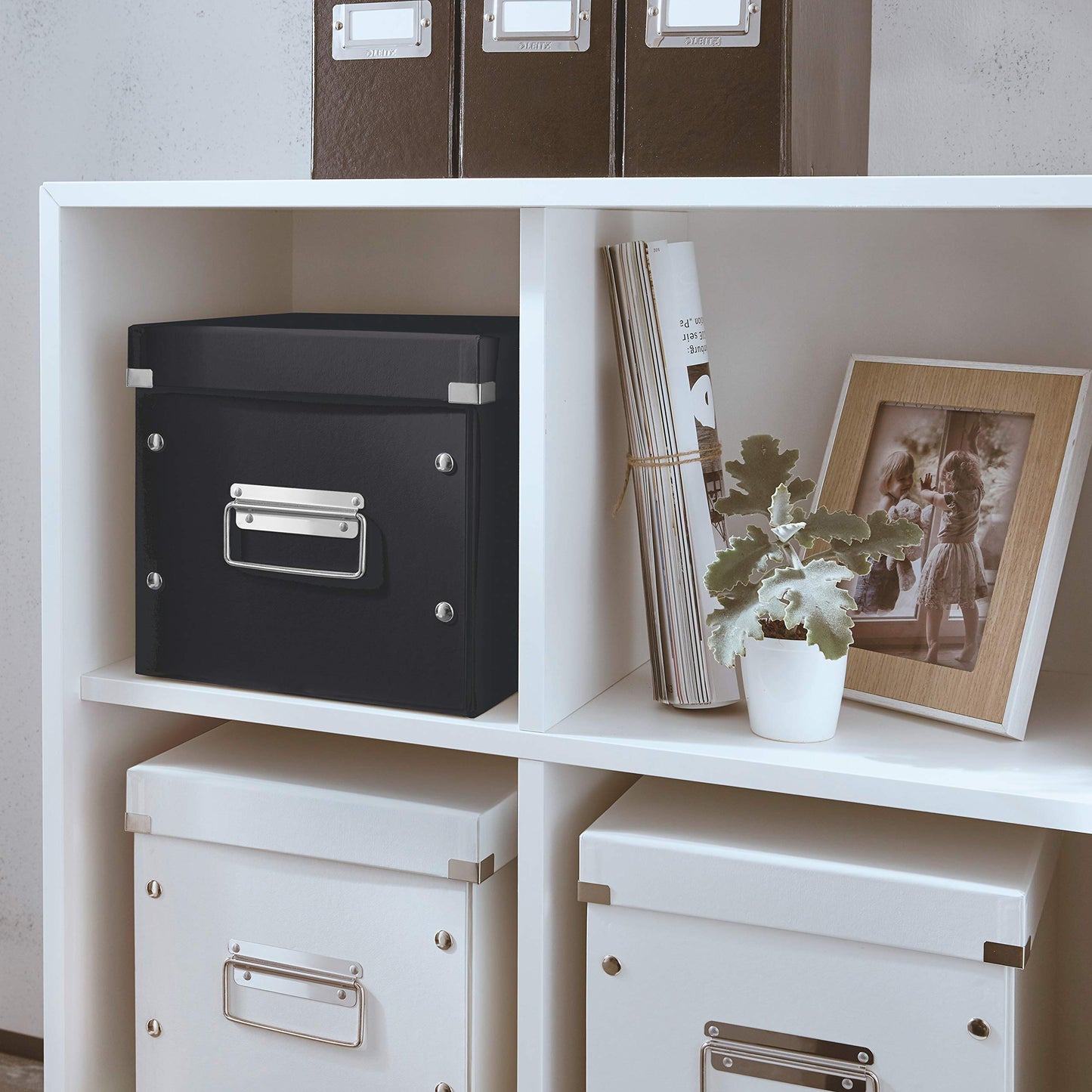 Leitz Medium Storage Cube, Black, Click and Store Range, 61090095