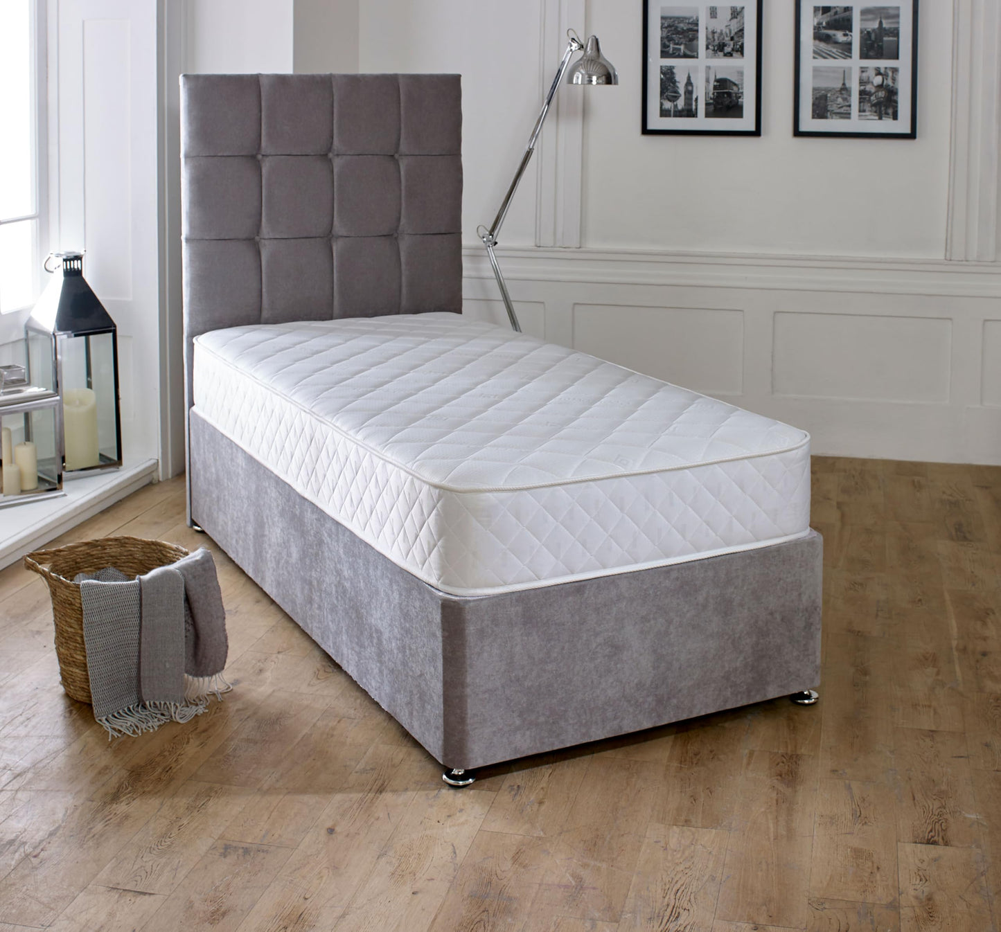 eXtreme comfort ltd Cooltouch Plus Diamond Essentials Foam Free Pinna-Coil Bonnell Innerspring Maximum Value Mattress Plush Feel, White, 18cms Deep,