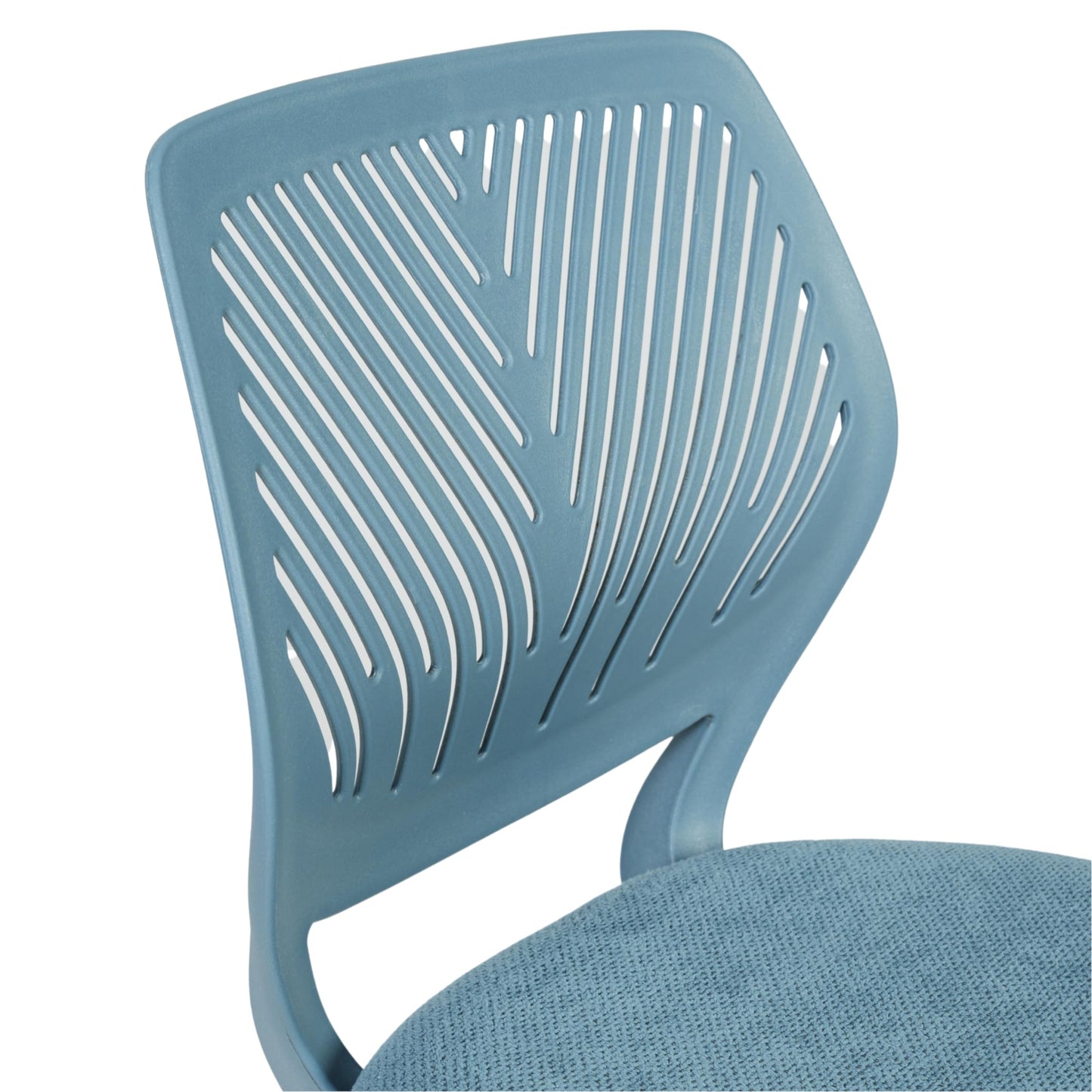 FurnitureR Ergonomic Adjustable Height Swivel Rolling Computer Executive Chair for Home Office Study, Blue, Metal, 44 x 40 x 74-87CM
