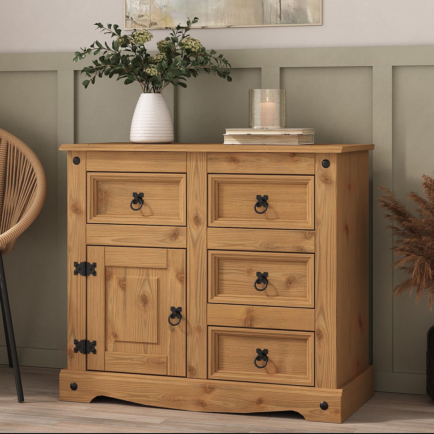 Corona 4 Drawer 1 Door Sideboard