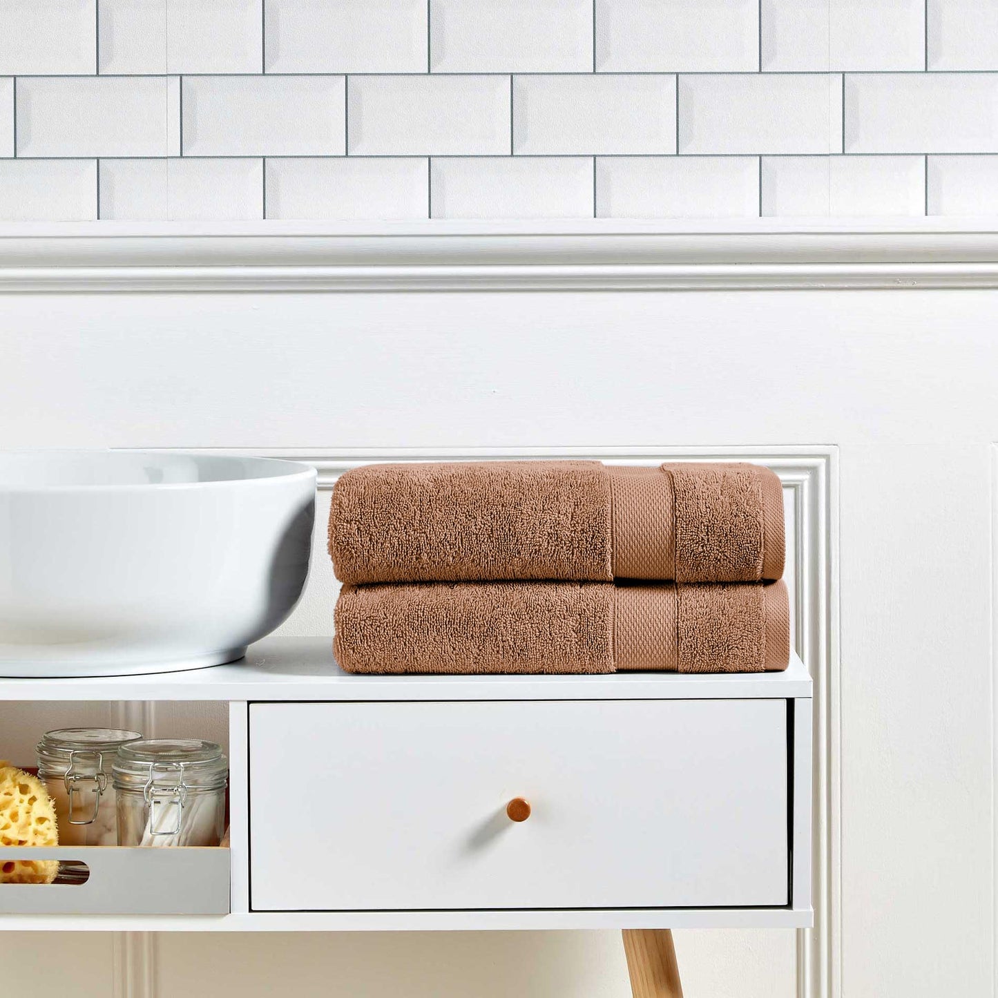 Christy Refresh Bath Towel Set | Set of 4 | 2 Bath Sheets 2 Hand Towels | Quick Dry | Gentle Pastel Tones | Soft Absorbent Bathroom Towels