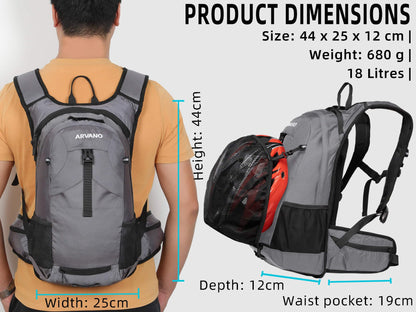 Arvano Hydration Backpack Cycling Backpack with Hydration Bladder, 18L Water Rucksack Insulated Compartment for Skiing, Hiking, Mountain Biking for