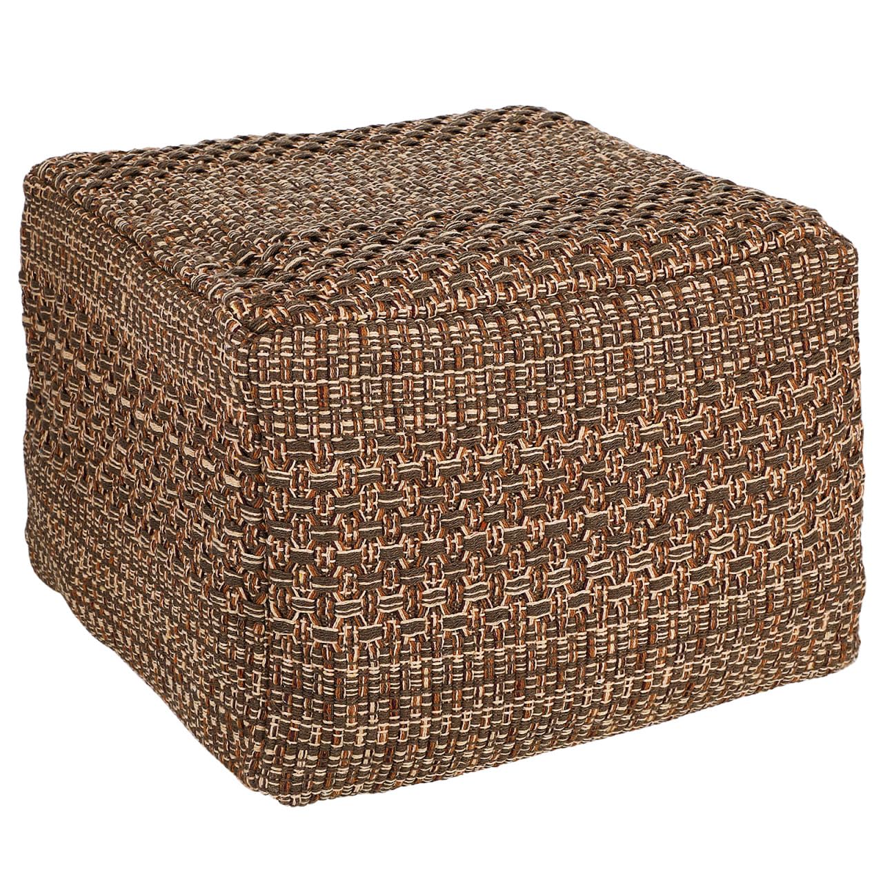 CAXUSD Tatami Floor Cushion Cover Thick Cotton Linen Square Seat Cover Indoor Seats Mat for Meditation Japanese Home Decor Woven Pouffe Cushion 15.75
