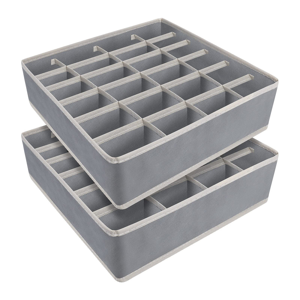 Yorgewd 2 Pack Drawer Organisers Foldable Drawer Dividers Storage Box