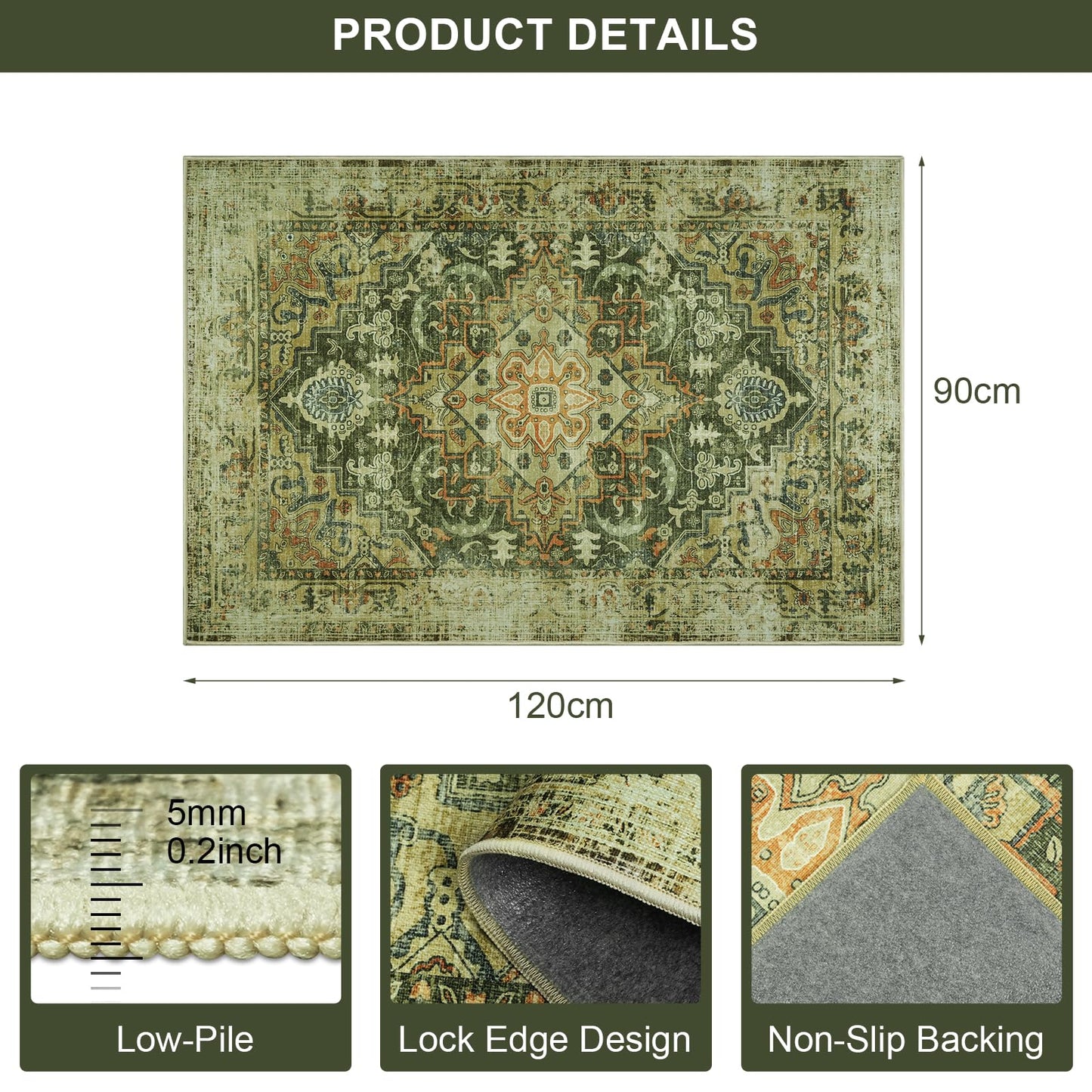 Homcomodar Office Chair Mats for Hardwood Floor 90x120cm Computer Chair Mat for Home and Office Floor Mat for Office Chair Non Slip Rubber