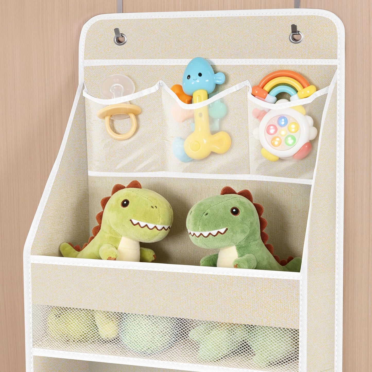 Univivi 6-Shelf Over Door Hanging Organizer Fabric Door Storage with 5 Large Pockets and 3 Small PVC Pockets Wall Mount Hanging Storage Organizers