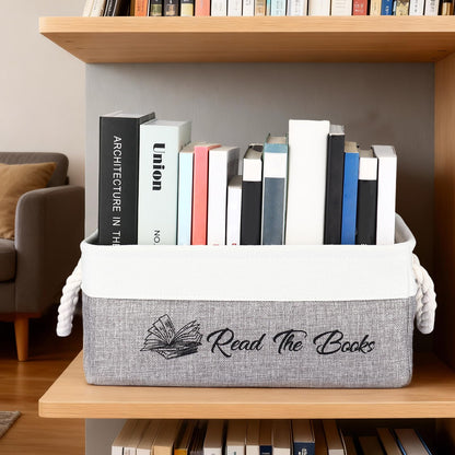 CGFN Book Lover Gifts,Read The Book Storage Basket List Storage Box Bookish Accessories Best Bookworm Gifts for Women Men Reading Lovers