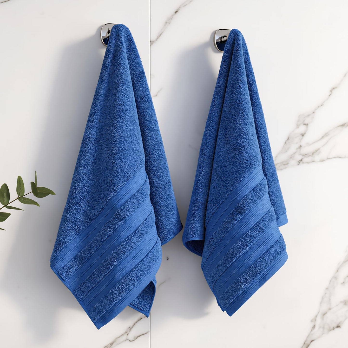 MELLUVA Large Bath Towels | Set of 4 | 100% Turkish Cotton | Highly Absorbent 600GSM | Soft Plush Luxury Towel Set | 2 Bath Towels 2 Hand Towels