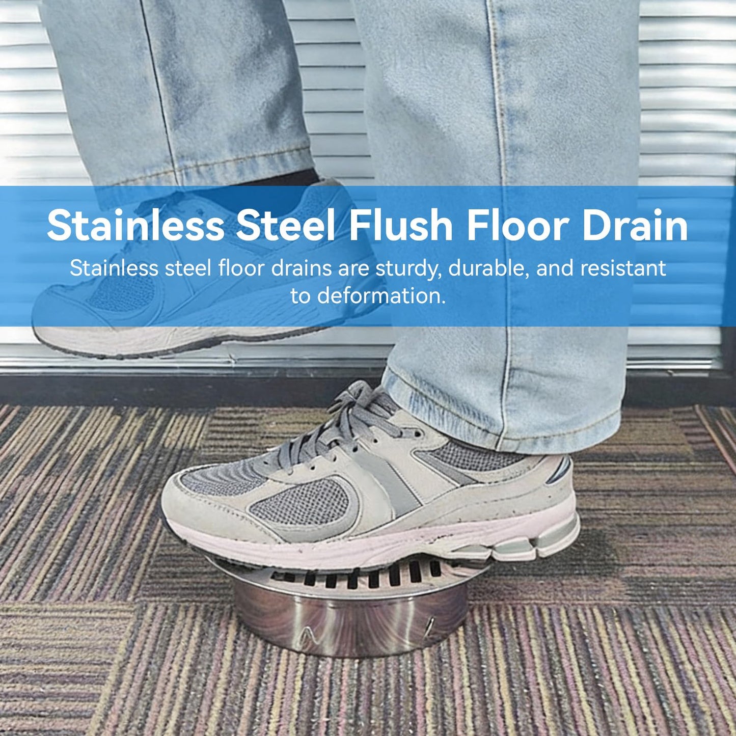 Removable Floor Drain Cover for Outdoor Balcony Yard (75 Flat)