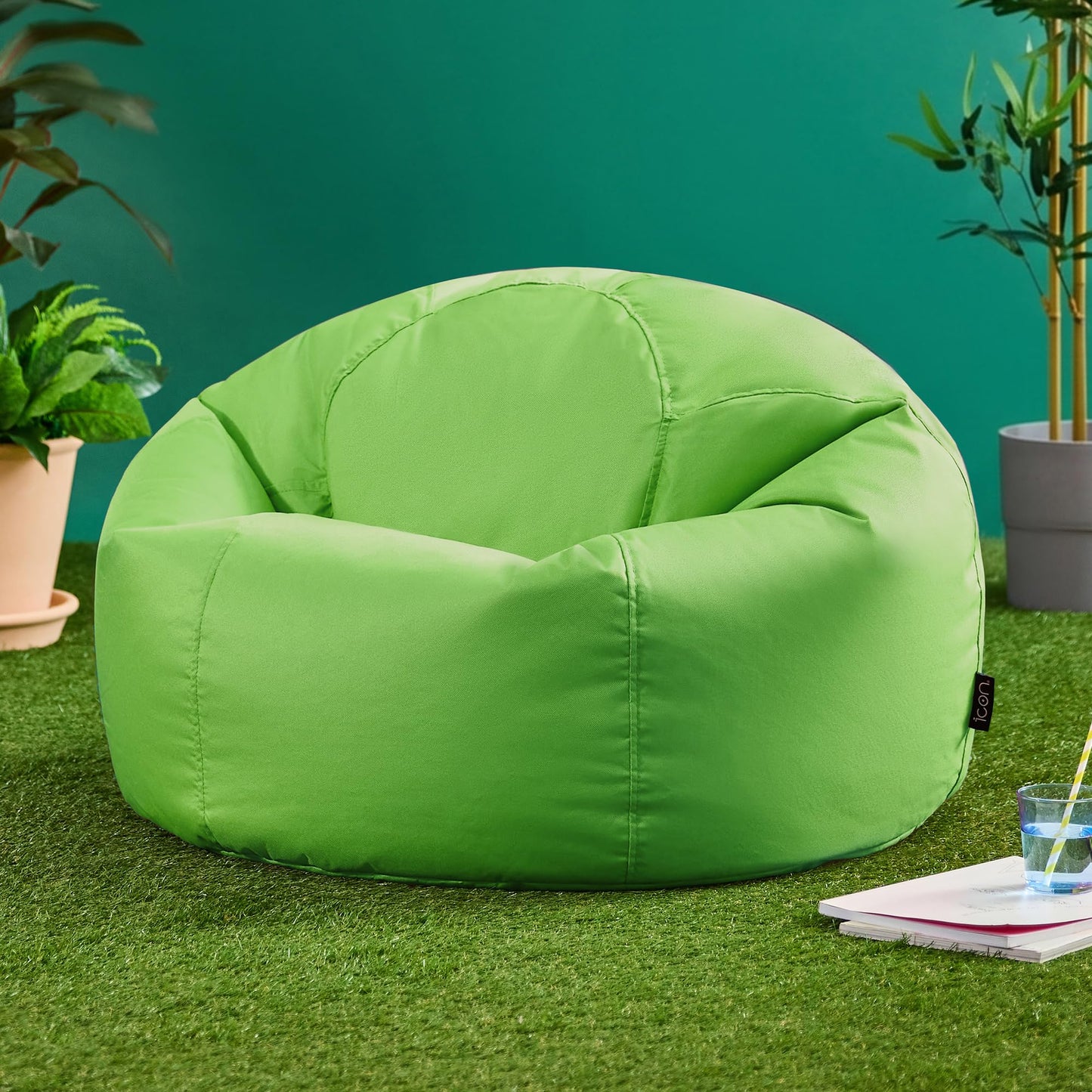 Bean Bag Bazaar Kingston Outdoor Bean Bag with Filling Included, Green